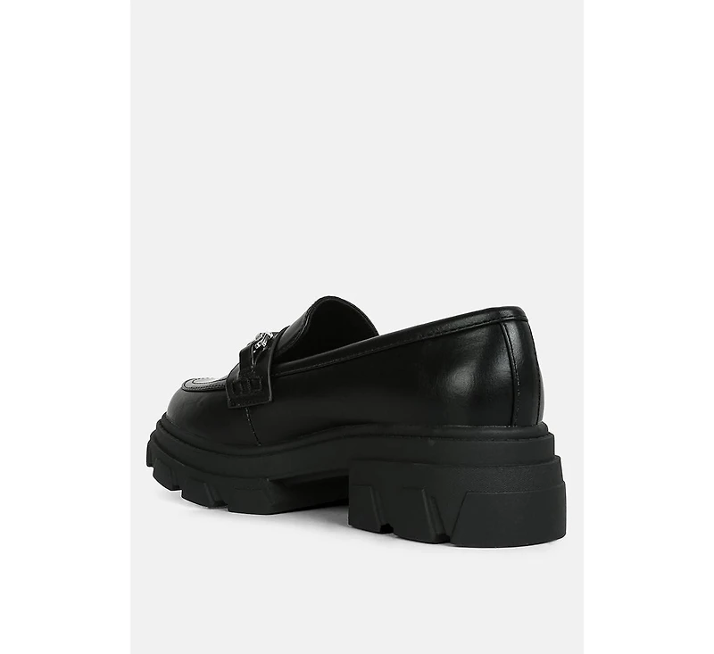 Womens oklyn horsebit embellished chunky platform loafers