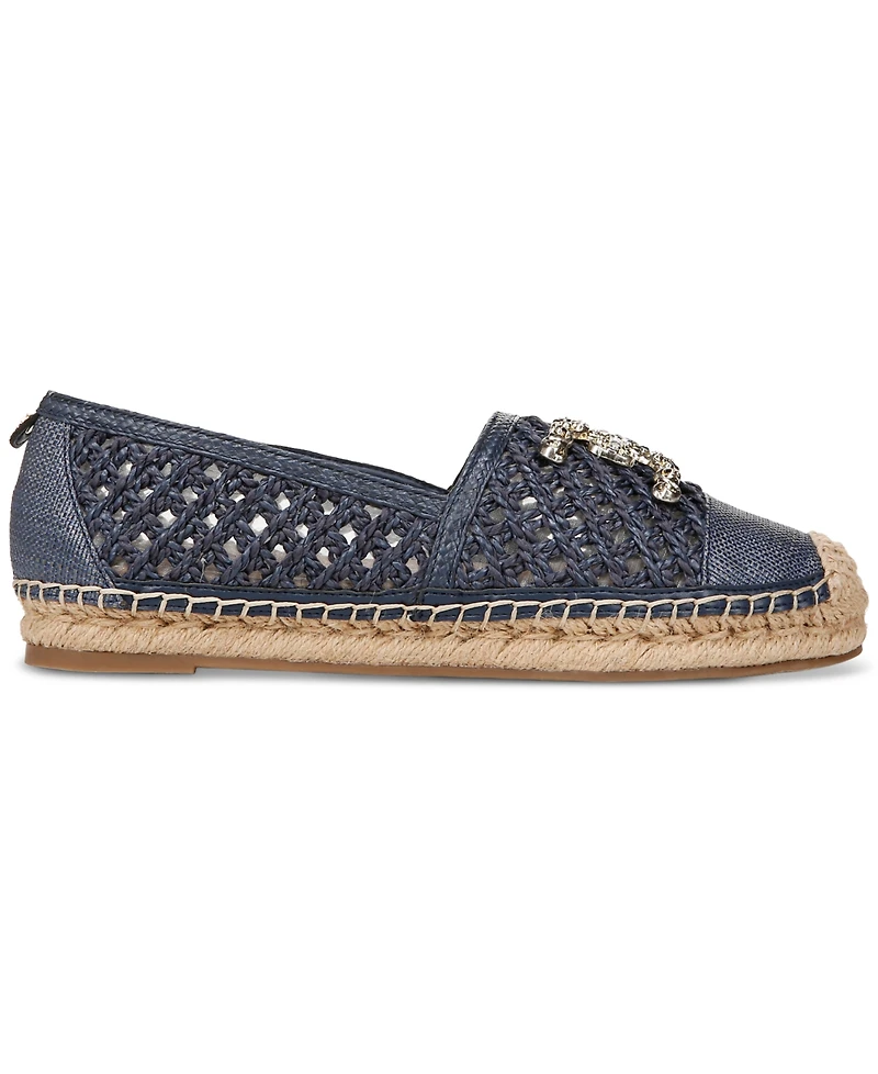 Sam Edelman Women's Khiara Emblem Embellished Espadrille Flats