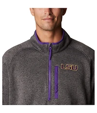 Men's Columbia Charcoal Lsu Tigers Canyon Point Omni-Shield Raglan Half-Zip Top