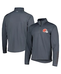 Men's Msx by Michael Strahan Charcoal Cleveland Browns 1/4-Zip Sweatshirt
