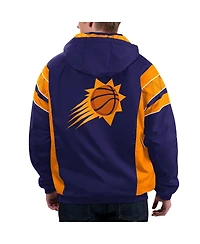 Men's Starter Purple Phoenix Suns Home Team Hoodie Half-Zip Jacket