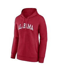 Women's Fanatics Crimson Alabama Tide Basic Arch Pullover Hoodie
