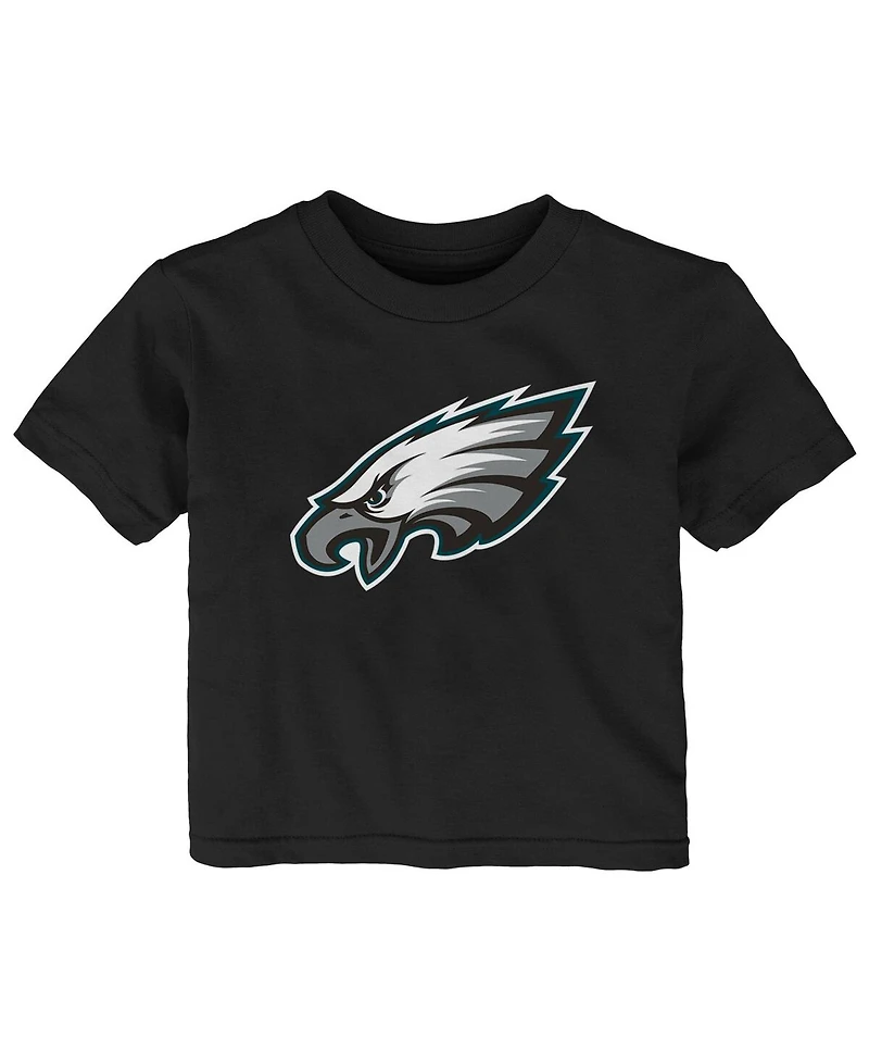 Infant Boys and Girls Black Philadelphia Eagles Primary Logo T-shirt