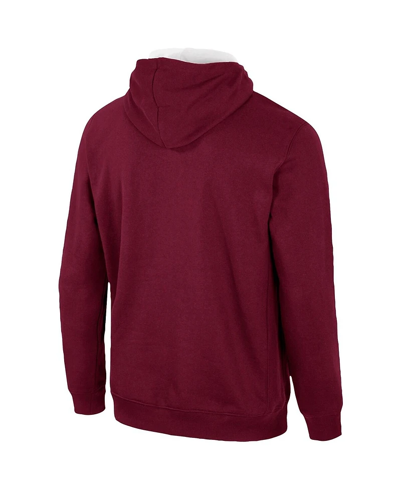 Men's Colosseum Maroon Texas A&M Aggies Half-Zip Hoodie