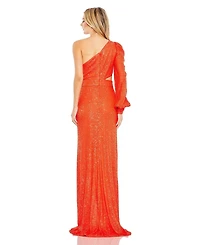 Women's Ieena Sequined One Shoulder Cut Out Gown