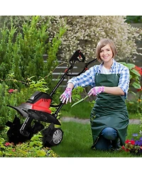 Corded Electric Tiller and Cultivator 9-Inch Tilling Depth