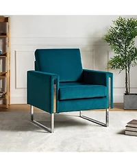 Hulala Home Elastus Modern Club Chair with Metal Legs