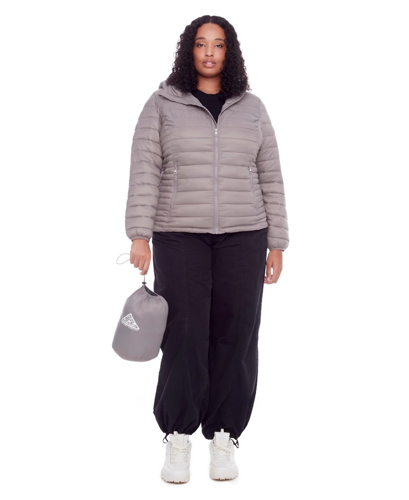 Alpine North Plus Size Yoho Lightweight Packable Puffer Jacket & Bag
