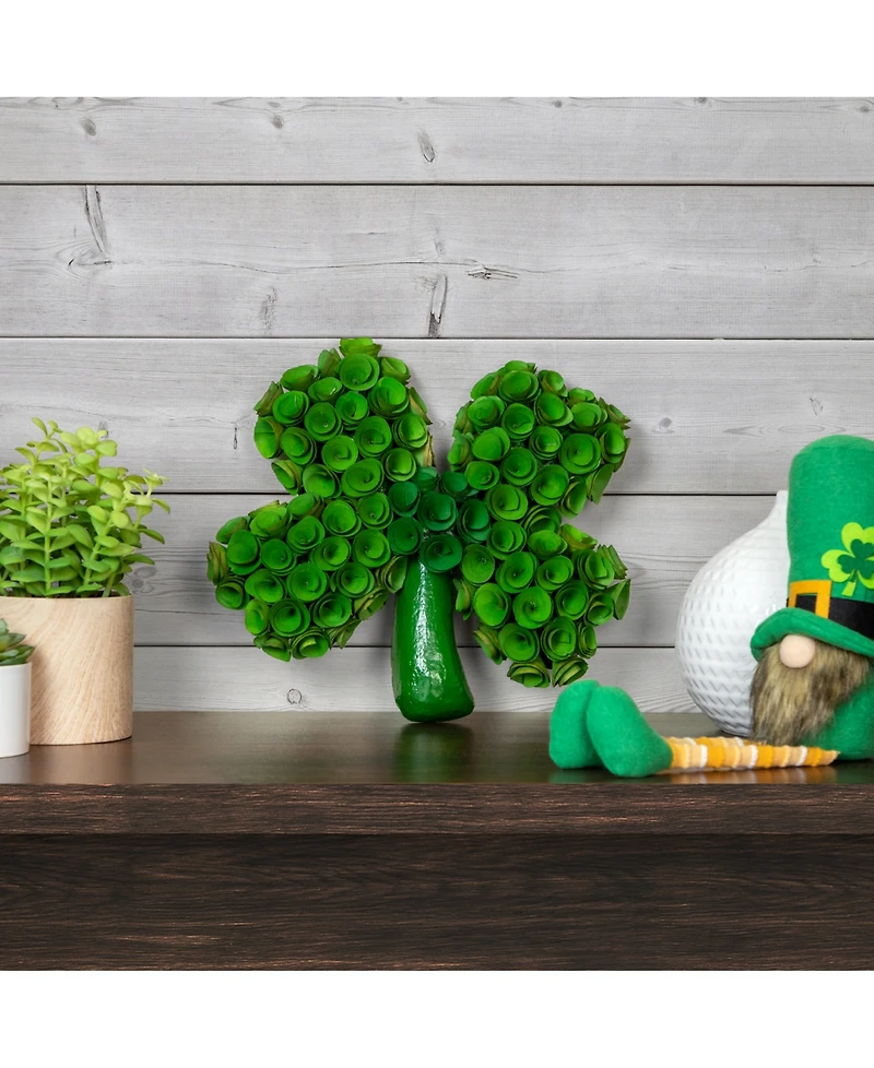 14.5" Four Leaf Clover Wood Floral Decoration