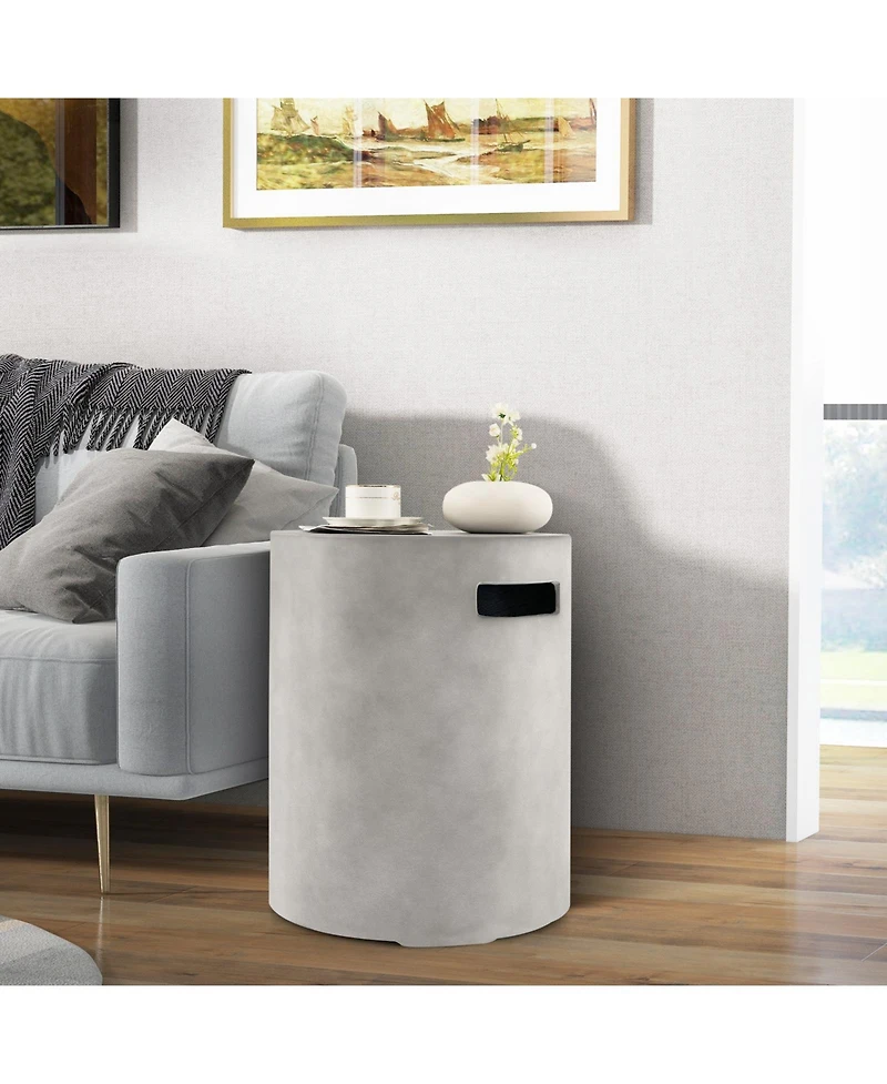 Outdoor Weather Resistant Tank Hideaway Table Fits Standard 20 Lbs Propane Gas Tank for Fire Pits