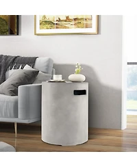 Outdoor Weather Resistant Tank Hideaway Table Fits Standard 20 Lbs Propane Gas Tank for Fire Pits