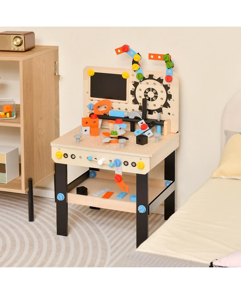 Pretend Play Workbench with Tools Set and Realistic Accessories