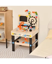 Pretend Play Workbench with Tools Set and Realistic Accessories