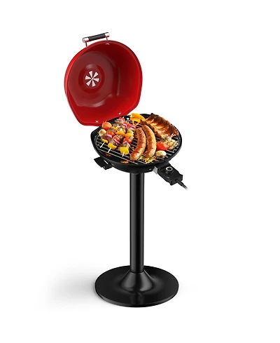 1600W Portable Electric Grill with Removable Non-Stick Rack for Indoor & Outdoor Use
