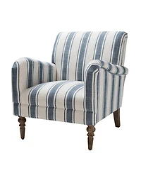 Erdahl Contemporary Arm Chair Stripe with wooden legs