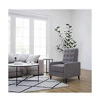 Darcy Recliner Chair Mid-Century Modern Tufted Upholstery Ergonomic Push Back Living Room Recliner