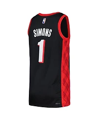 Men's Nike Anfernee Simons Black Portland Trail Blazers Swingman Player Jersey - City Edition