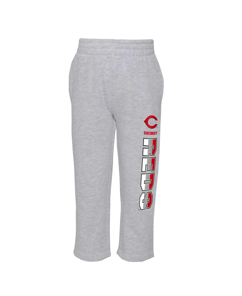 Toddler Boys and Girls Red, Heather Gray Cincinnati Reds Two-Piece Playmaker Set