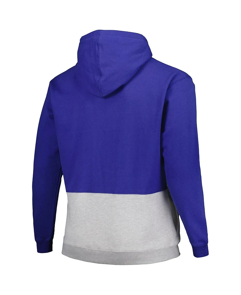 Men's Fanatics Royal Philadelphia 76ers Big and Tall Anorak Half-Zip Hoodie