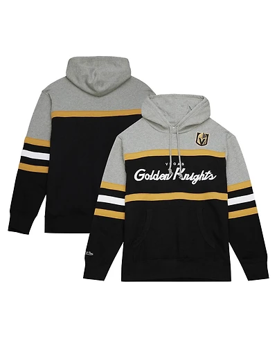 Men's Mitchell & Ness Black, Gray Vegas Golden Knights Head Coach Pullover Hoodie
