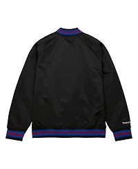 Men's Mitchell & Ness Philadelphia 76ers Hardwood Classics Throwback Wordmark Raglan Full-Snap Jacket