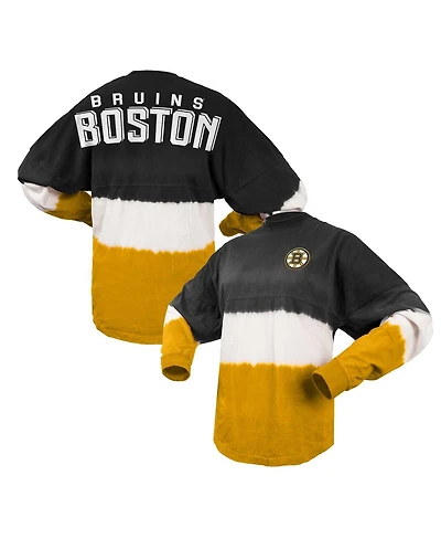 Women's Spirit Jersey Black, Gold Boston Bruins Ombre Long Sleeve T-shirt