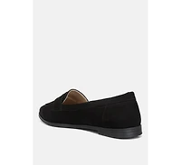 Womens pippa seude flat loafers