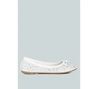 Womens hosana rhinestones and stud embellished ballet flats