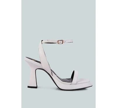 Womens Five Star Ankle Strap Kitten Heel Sandals