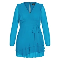 City Chic Plus Pretty Ruffle Dress