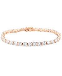 Suzy Levian Sterling Silver Cubic Zirconia Large Tennis Bracelet