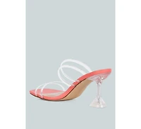 Nightfall Clear Spool Heel Sandal