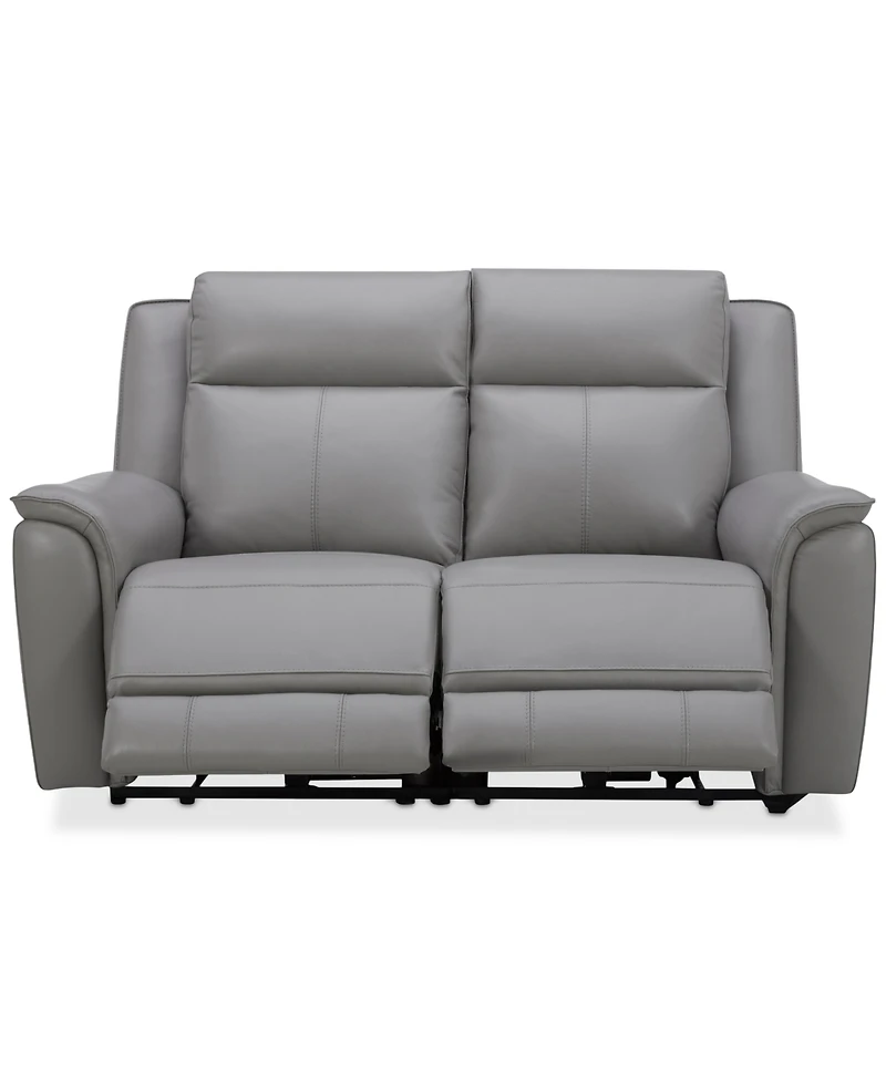 Addyson 64" 2-Pc. Leather Sofa with 2 Zero Gravity Recliners Power Headrests, Created for Macy's