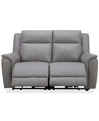 Addyson 64" 2-Pc. Leather Sofa with 2 Zero Gravity Recliners Power Headrests, Created for Macy's