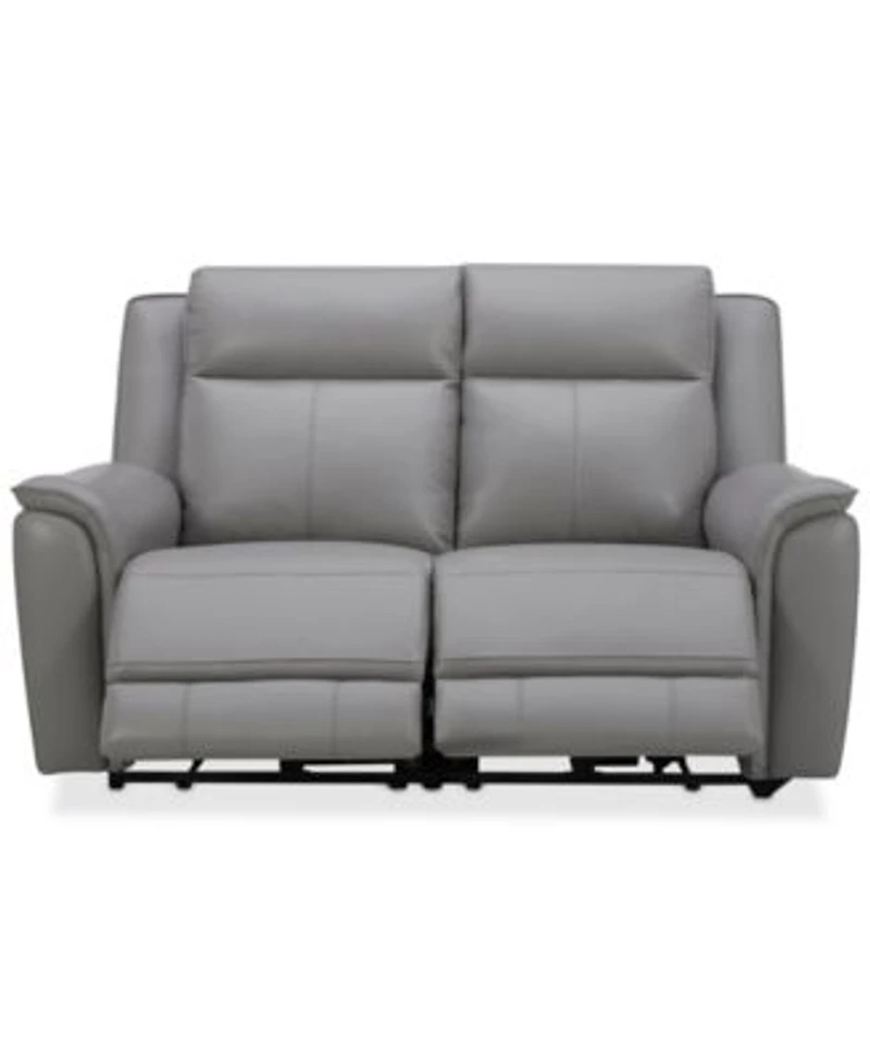 Addyson Zero Gravity Leather Sectional Collection Created For Macys