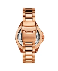 Men's Automatic Diver Watch, Gold Ip Case, Black Dial, Gold Ip Stainless Steel Bracelet
