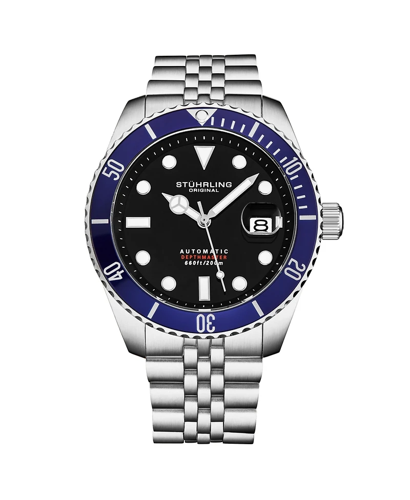 Men's Automatic Dive Watch Stainless Steel Case, Jubilee bracelet 20 Atm Water Resistant Seiko NH35 Movement