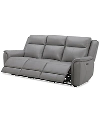 Addyson 88" 3-Pc. Leather Sofa with 3 Zero Gravity Recliners Power Headrests, Created for Macy's
