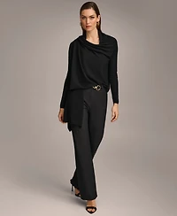 Donna Karan New York Women's Long-Sleeve Drape-Front Cardigan