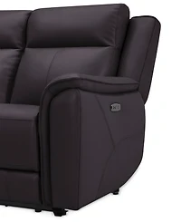 Addyson 117" 5-Pc. Leather Sectional with 2 Zero Gravity Recliners Power Headrests, Created for Macy's