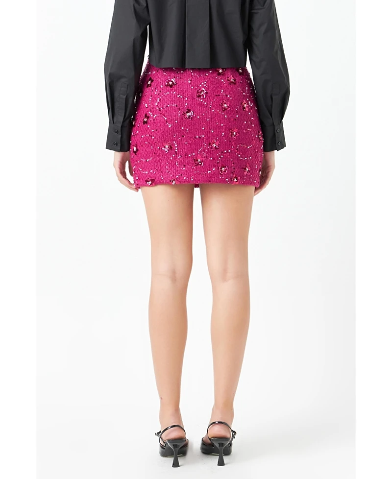 Women's Sequins Mini Skirt