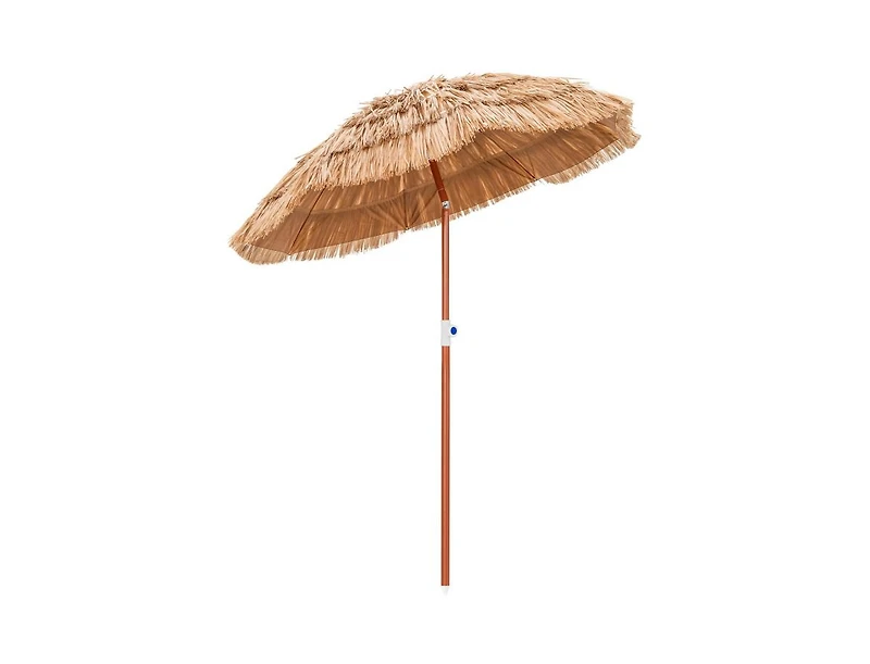 6 Feet Thatched Patio Umbrella with Tilt Design and Carrying Bag