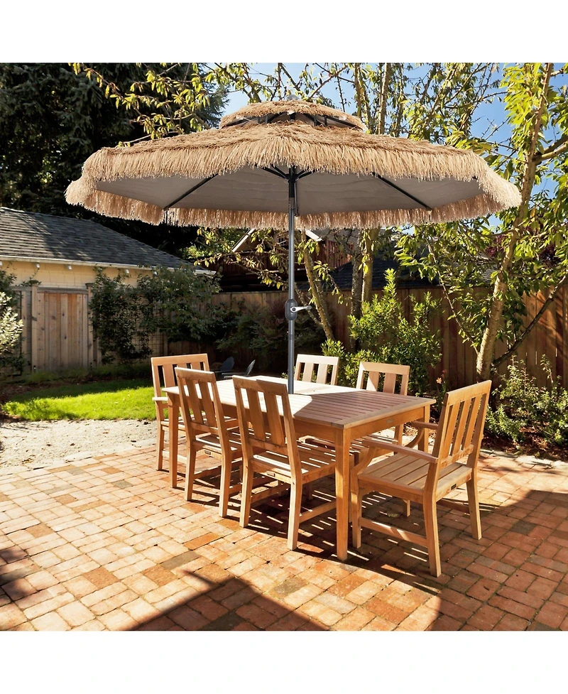 10 Feet Hawaiian Style Thatched Tiki Patio Umbrella for Beach and Poolside