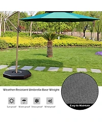 4 Pieces Patio Cantilever Offset Umbrella Weights Base Plate Set
