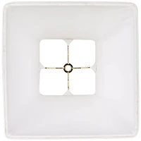 Springcrest Set of 2 Ivory Classic Small Square Lamp Shades 5.25" Top x 10" Bottom x 9" High (Spider) Replacement with Harp and Finial