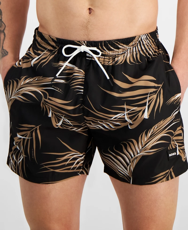 Boss by Hugo Men's Piranha Drawstring 5.3" Swim Trunks, Created for Macy's