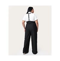 Unique Vintage Plus Thelma High Waist Suspender Pants