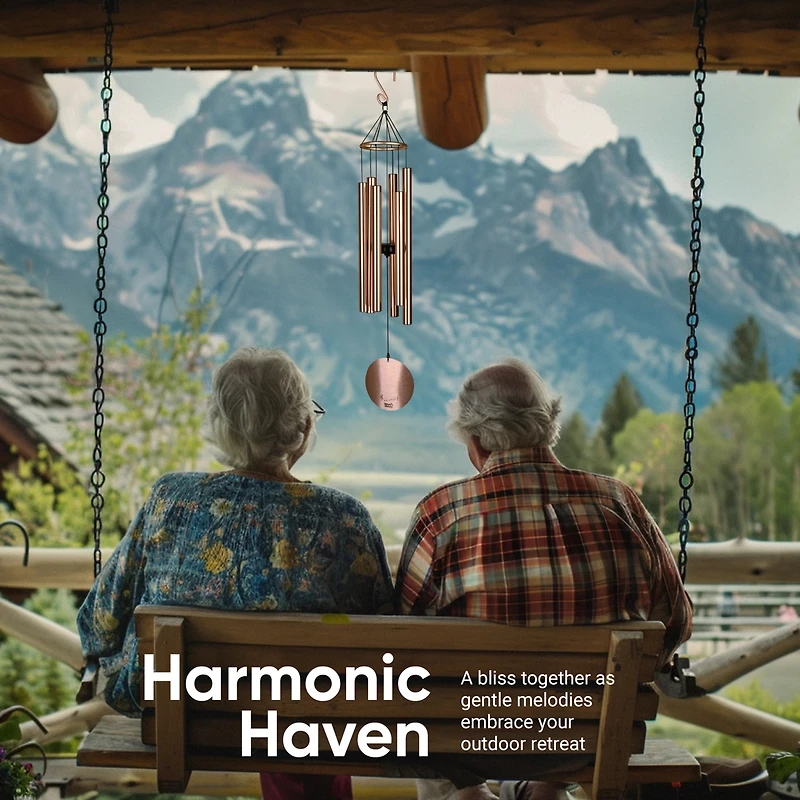 Nature's Melody Aureole Tunes Wind Chimes - 6-Tube Outdoor chime, C Pentatonic Scale 42 Inch