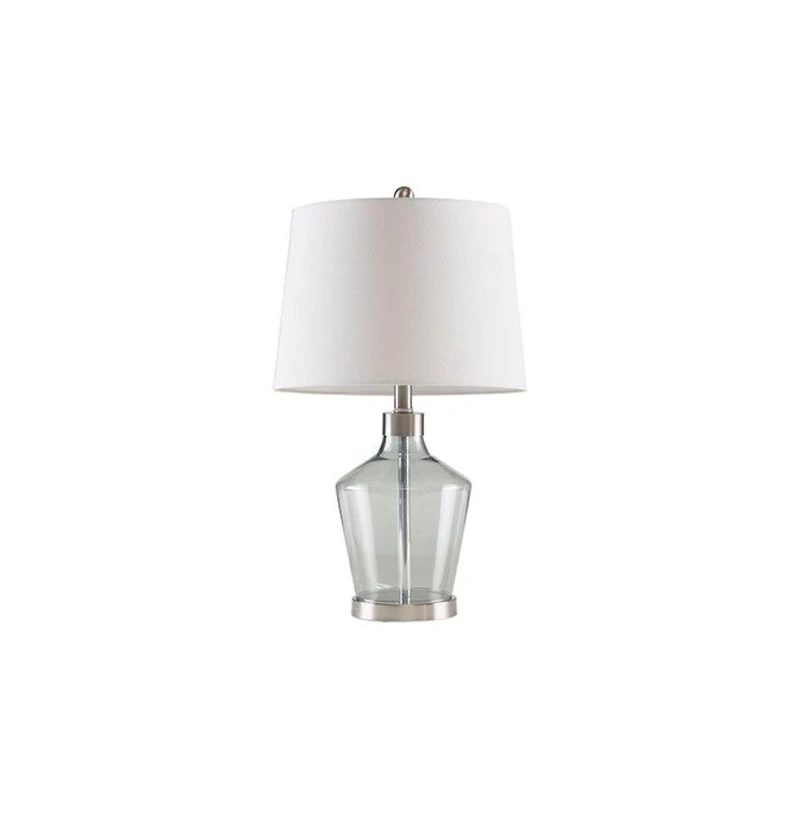 Home Outfitters Grey Table Lamp Set of 2, Great for Bedroom, Living Room, Casual