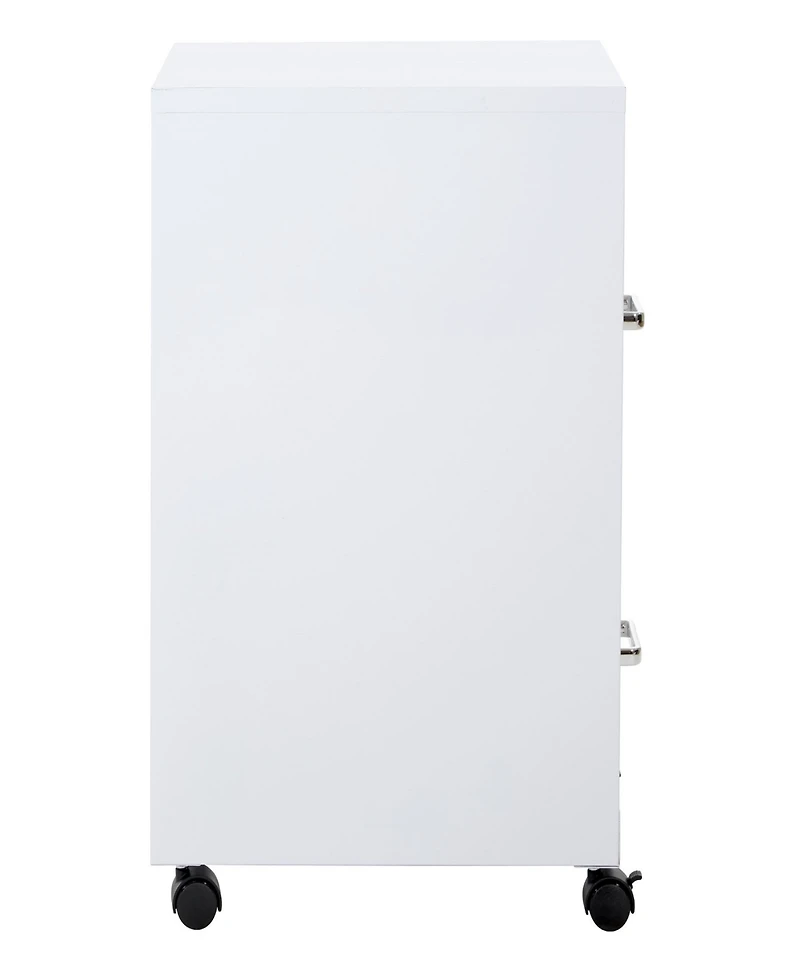 Office Star 26.75" 2 Drawer Mobile Locking Metal File Cabinet